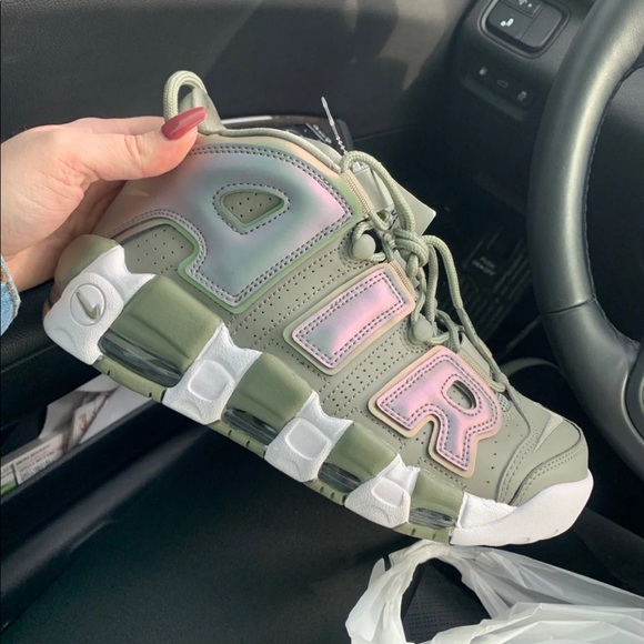 Nike Air Uptempo Olive Iridescent NWOB - Picture 2 of 8